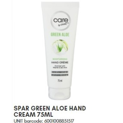 SPAR CARE HAND&NAIL CRM ALOE 75ML (RF)